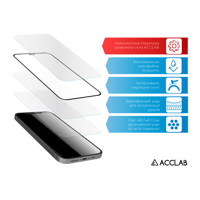 Скло захисне ACCLAB Full Glue Tecno Spark 10 Pro (1283126580567)
