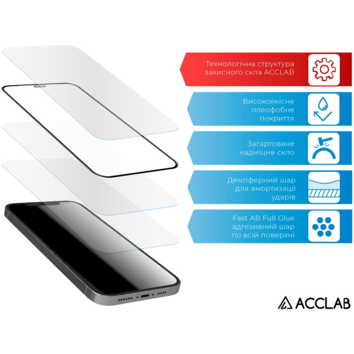 Скло захисне ACCLAB Full Glue Nokia G42 5G Black (1283126582097)