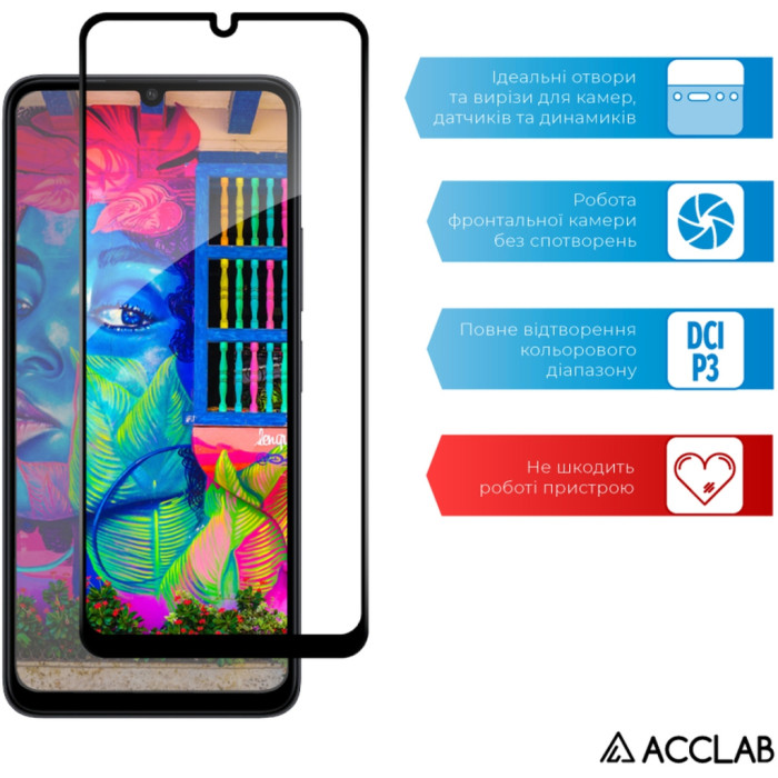 Скло захисне ACCLAB Full Glue Xiaomi Poco C65 Black (1283126583636)