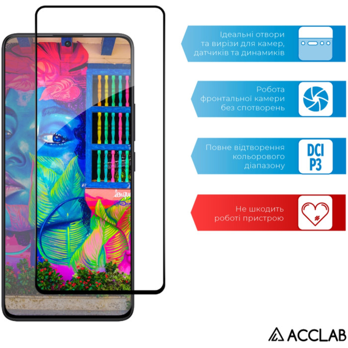 Скло захисне ACCLAB Full Glue Xiaomi Redmi Note 13 5G Black (1283126583773)