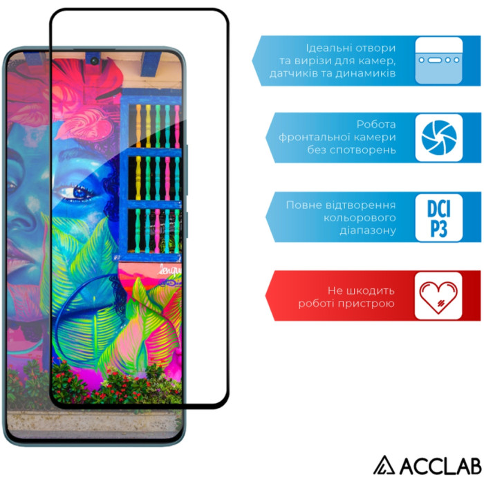 Скло захисне ACCLAB Full Glue Xiaomi Redmi Note 13 Pro 5G Black (1283126583803)
