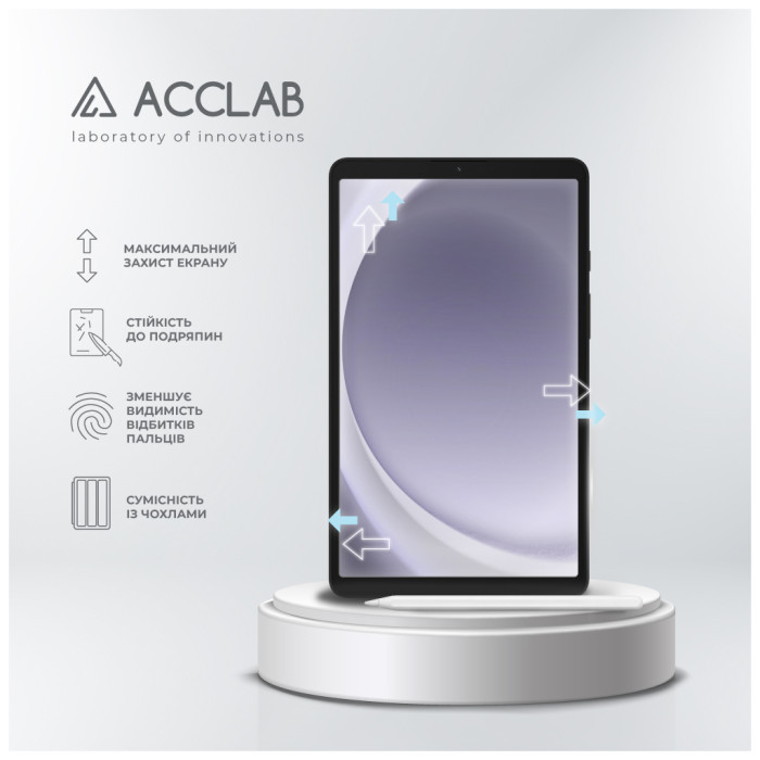 Скло захисне ACCLAB Full Glue Samsung Galaxy Tab A9 SM-X115 8.7