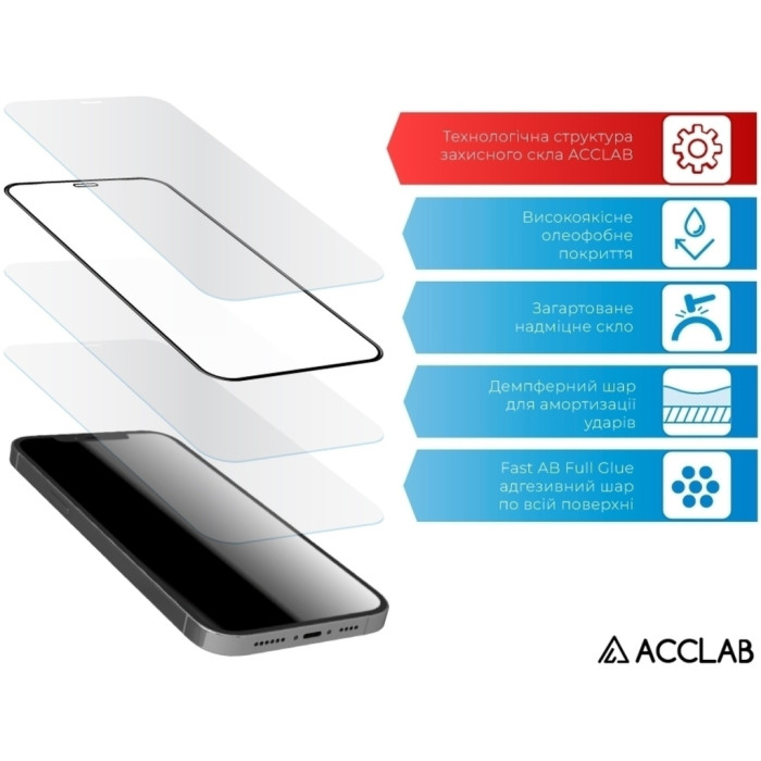 Скло захисне ACCLAB Full Glue Infinix Hot 40 Pro Black (1283126589225)