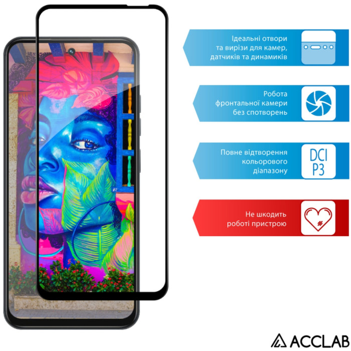 Скло захисне ACCLAB Full Glue Tecno Spark Go 1 Black (1283126607745)