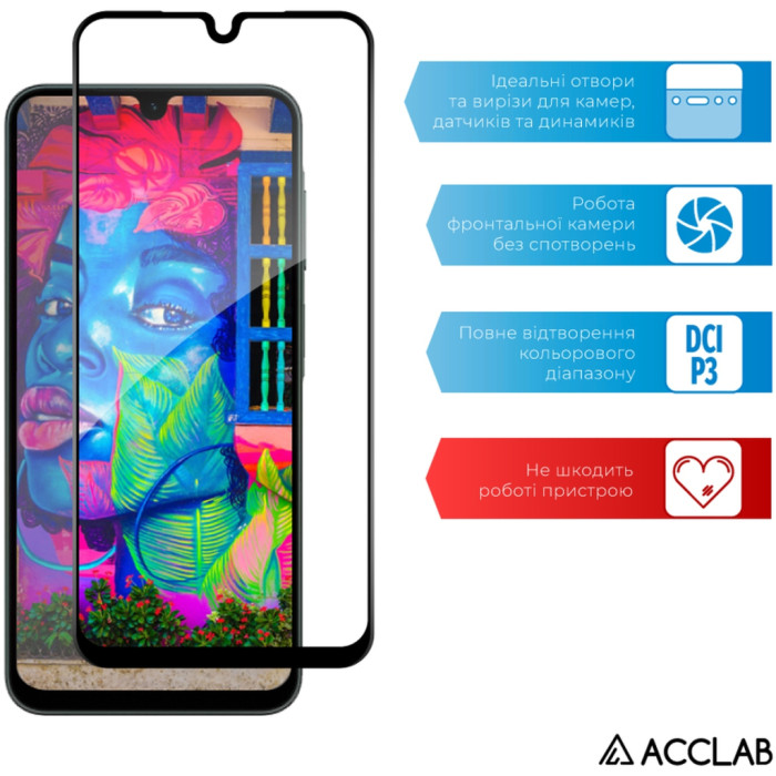 Скло захисне ACCLAB Full Glue Samsung A26 Black (1283126608025)
