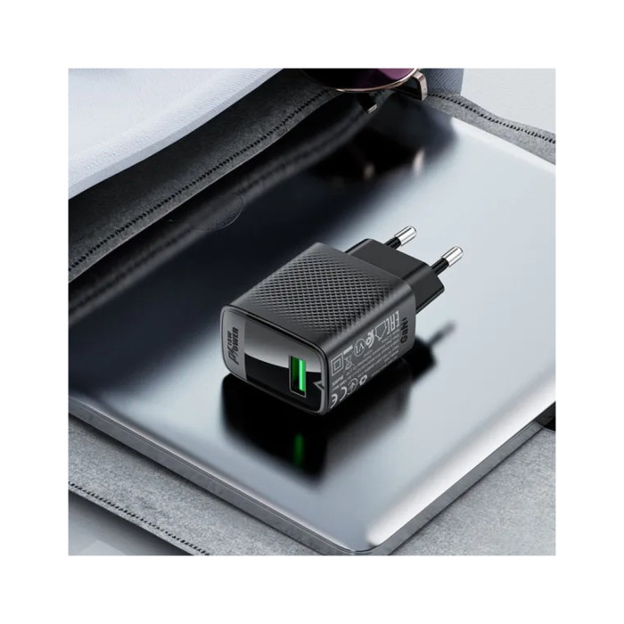 Зарядний пристрій Acefast USB-A 20W + Type-C cable A90 Fast Charger Black (6974316280064)