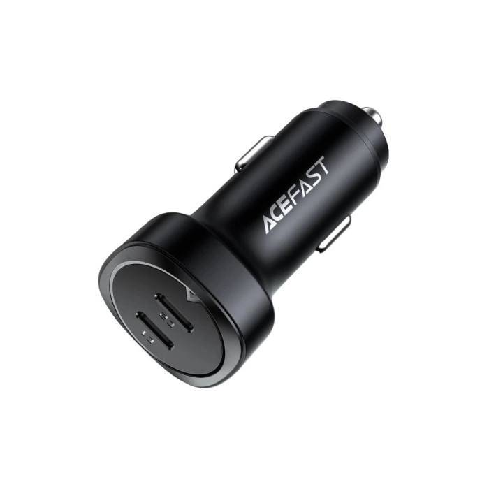 Зарядний пристрій Acefast 2xUSB-C 72W car adapter metal (6974316280361)