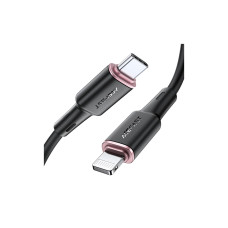 Дата кабель USB-C to Lightning 1.2m 3A 20W silicon black Acefast (6974316280644)