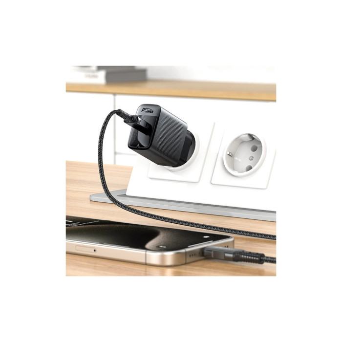 Зарядний пристрій Acefast A102 USB-C PD30W GaN Black (6974316283287)