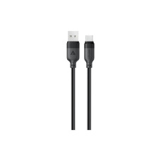 Дата кабель USB 2.0 AM to USB-C 1.2m 3A TPE black Acefast (6974316283812)