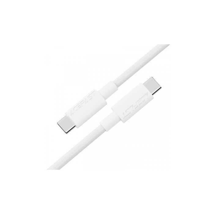 Дата кабель USB-C to USB-C 1.2m 3A white Acefast (6974316284253)