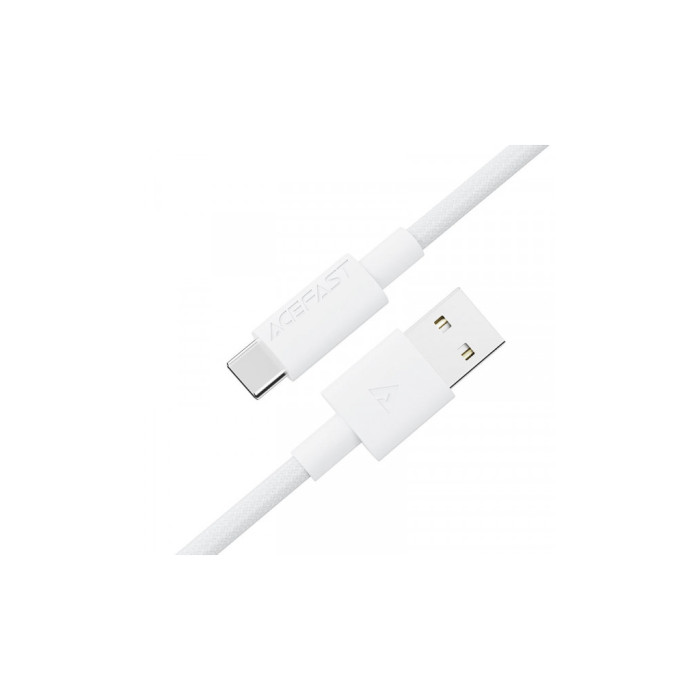 Дата кабель USB 2.0 AM to USB-C 1.2m 3A white Acefast (6974316284260)