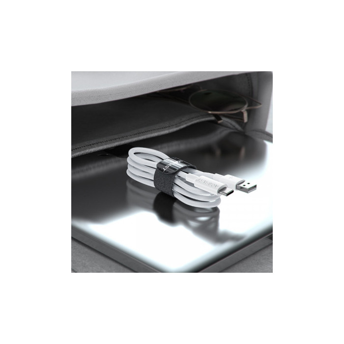 Дата кабель USB 2.0 AM to USB-C 1.2m 3A white Acefast (6974316284260)
