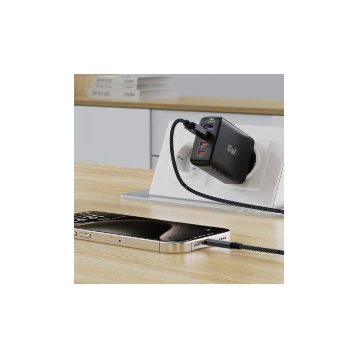 Дата кабель USB 2.0 AM to USB-C 1.2m 60W black Acefast (6974316284482)