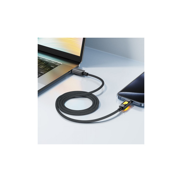 Дата кабель USB-C to USB-C 1.2m 60W black Acefast (6974316284666)