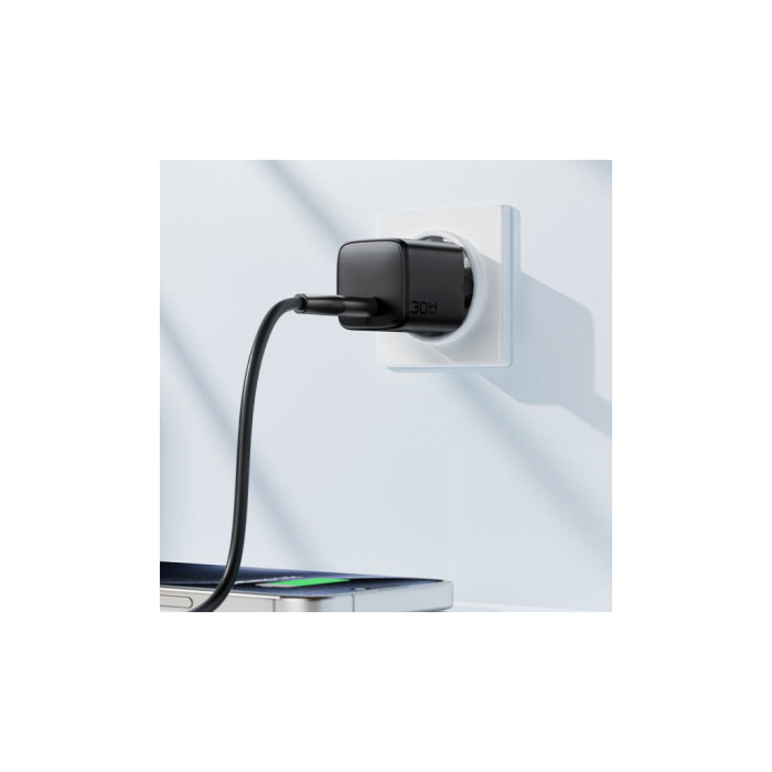 Зарядний пристрій Acefast 1xUSB-C 30W GaN A118 black (6974316284994)