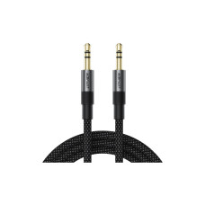 Кабель мультимедійний 3.5mm M to 3.5mm M 1.0m black Acefast (6974316285267)