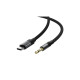 Кабель мультимедійний USB-C to 3.5mm M 0.15m black Acefast (6974316285274)