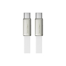 Дата кабель USB-C to USB-C 1.2m 60W 3A nylon white Acefast (6974316286257)