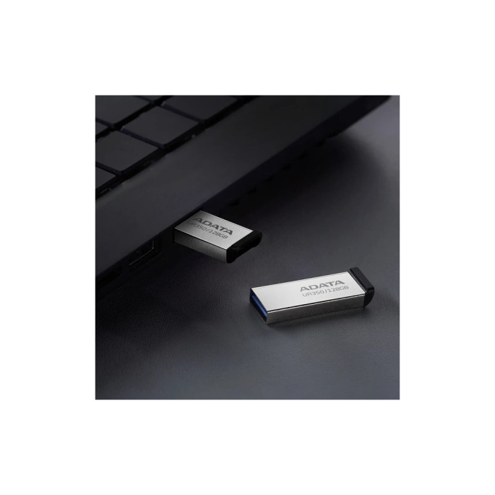 USB флеш накопичувач ADATA 128GB UR 350 Silver/Black USB 3.2 (UR350-128G-RSR/BK)
