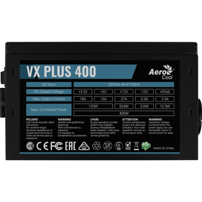 Блок живлення AeroCool 400W VX Plus Stealth (ACPN-VS40NEY.12)