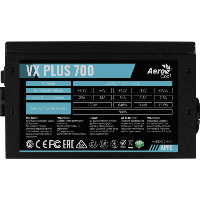 Блок живлення AeroCool 700W VX Plus Stealth (ACPN-VS70AEY.12)