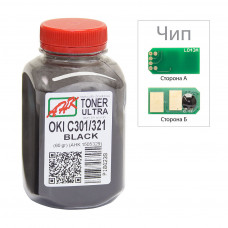 Тонер OKI C301/321, 60г Black+chip AHK (1505325)