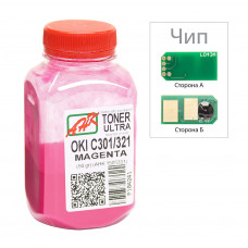 Тонер OKI C301/321, 50г Magenta +chip AHK (1505327)