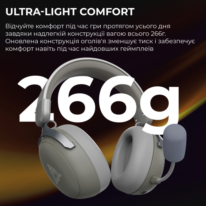 Навушники Ajazz AHM08 MAX 3-Mode Grey (AHM08-MAX-GW)