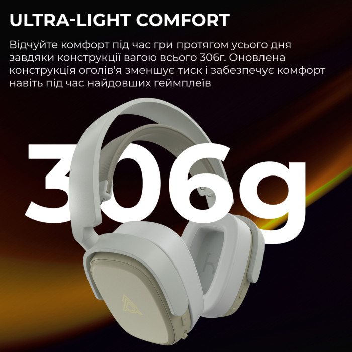 Навушники Ajazz AHM09 MAX 3-Mode Gray/White (AHM09-MAX-GW)