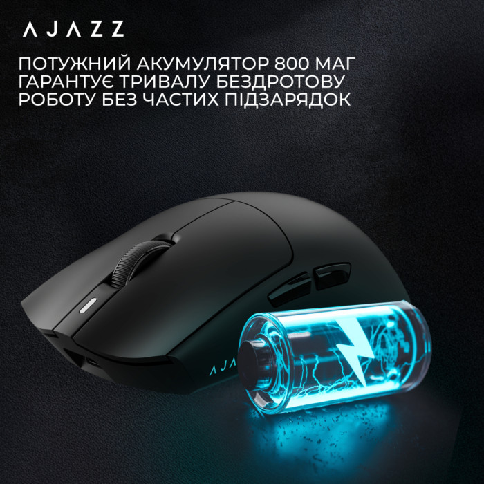 Мишка Ajazz AJ139 Near Link V3 Pro+ Wireless/Bluetooth/USB Black (AJ139-NL-V3-PRO-B)