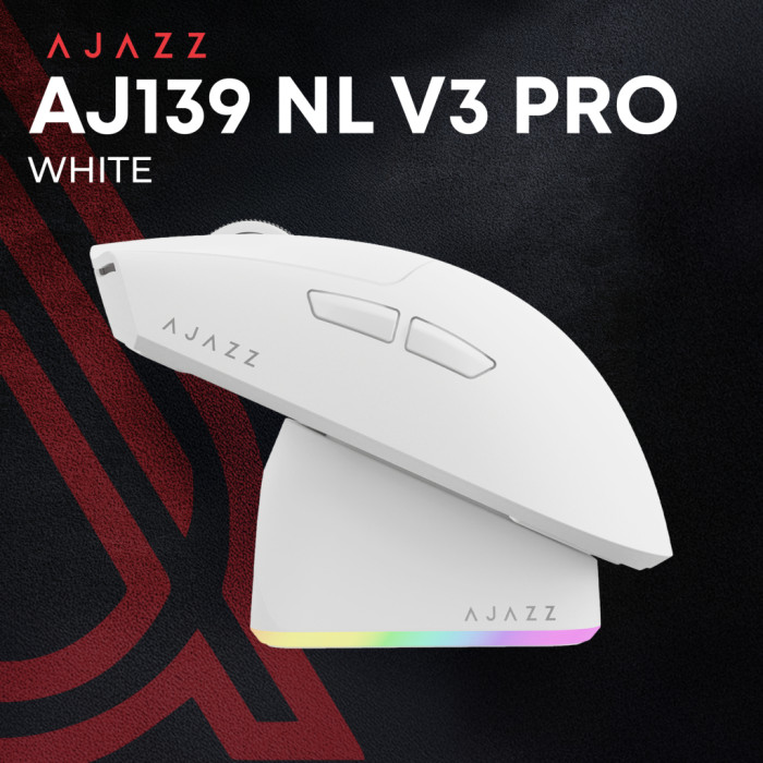 Мишка Ajazz AJ139 Near Link V3 Pro+ Wireless/Bluetooth/USB White (AJ139-NL-V3-PRO-W)