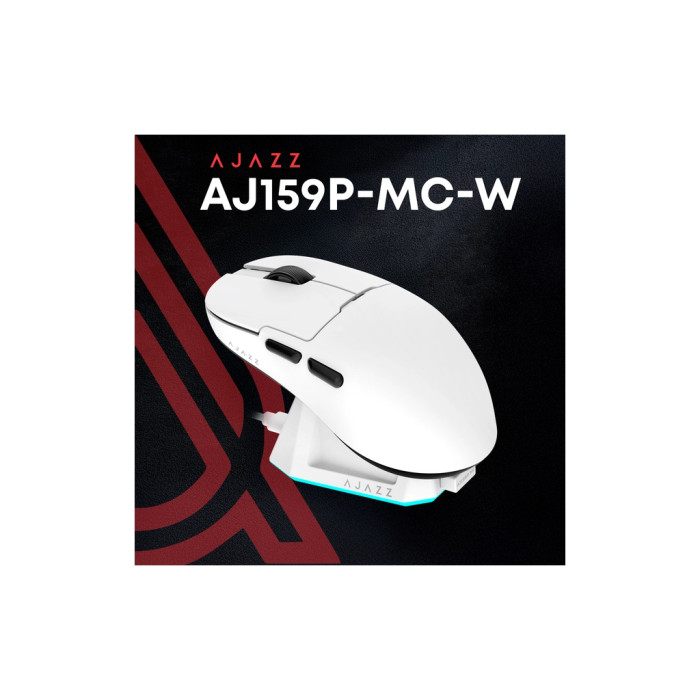 Мишка Ajazz AJ159P MC Wireless/Bluetooth/USB Charging Dock White (AJ159P-MC-W)