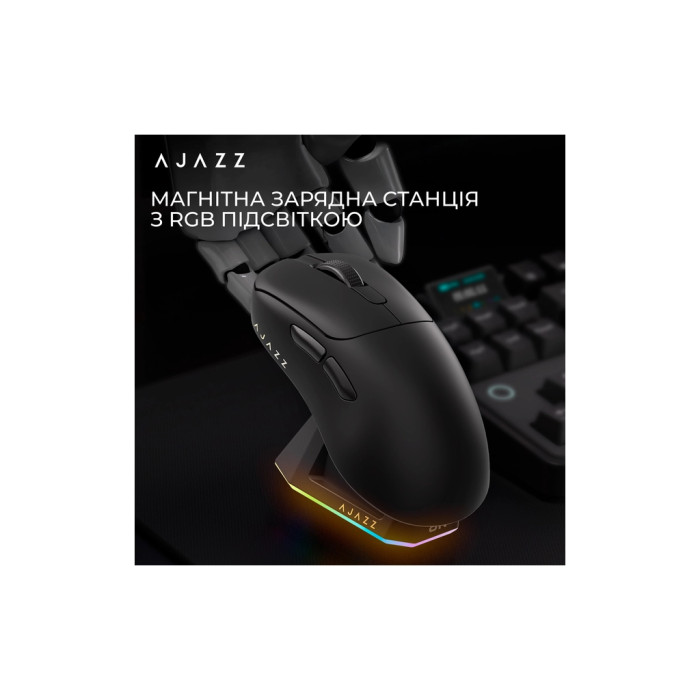 Мишка Ajazz AJ179PRO Wireless/Bluetooth/USB Charging Dock Black (AJ179-PRO-B)