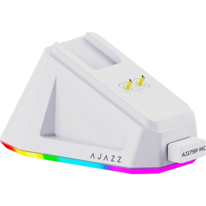 Мишка Ajazz AJ179P MC Charging Dock Wireless/Bluetooth/USB White (AJ179P-MC-W)