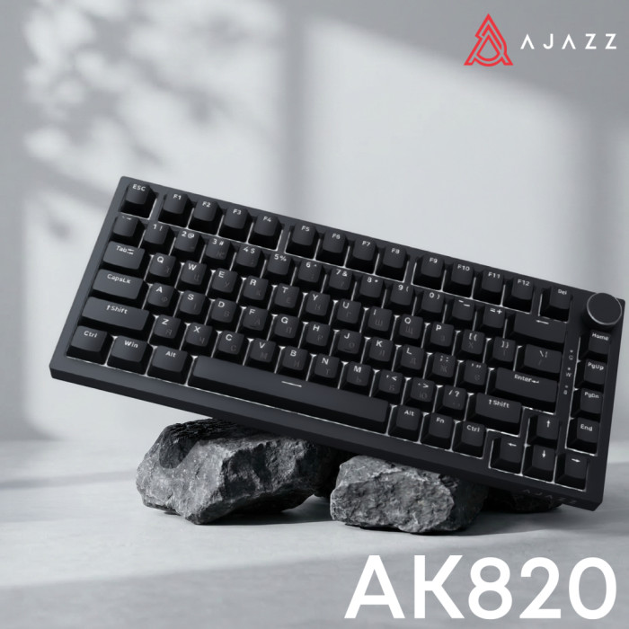 Клавіатура Ajazz AK820 Red Switch USB-C UA Black (AK820-R-B)
