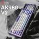 Клавіатура Ajazz AK980 V2 Gift Switch V2 Wireless/Bluetooth/USB UA White/Blue (AK980-V2-G-PWB)