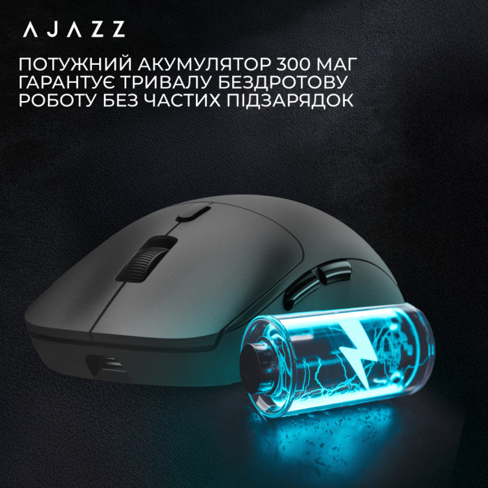 Мишка Ajazz NJ07-MC Combo Wireless/Bluetooth/USB White (NJ07-MC-W)