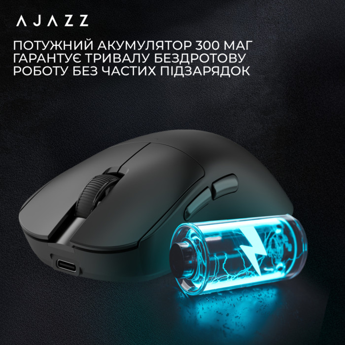 Мишка Ajazz x Nacodex NJ08-MC Wireless/Bluetooth/USB White (NJ08-MC-W)