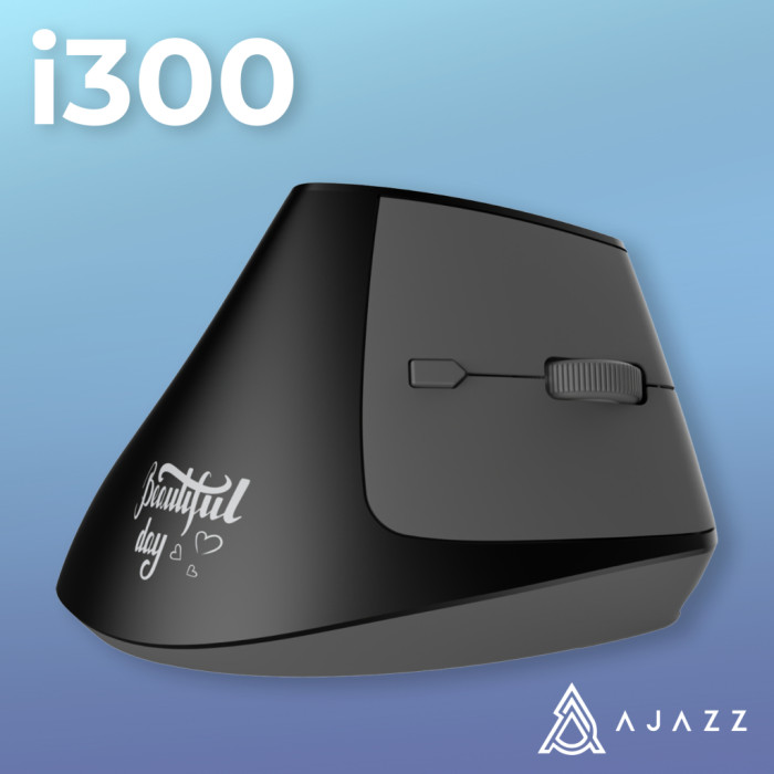 Мишка Ajazz i300 Wireless/Bluetooth/USB Black (i300-B)