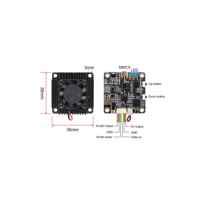Відеопередавач (VTX) AKK Ultra Long Range 3W 5.8GHz 96CH Low Band V2 (TX3000ACV2)