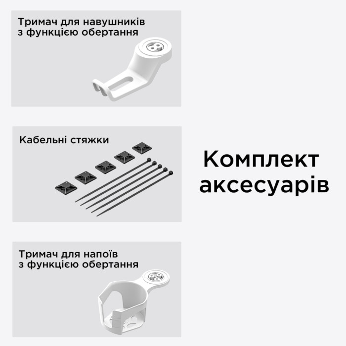 Комп'ютерний стіл Anda Seat Xtreme E White (AD-D-DD1-1400-06-W)