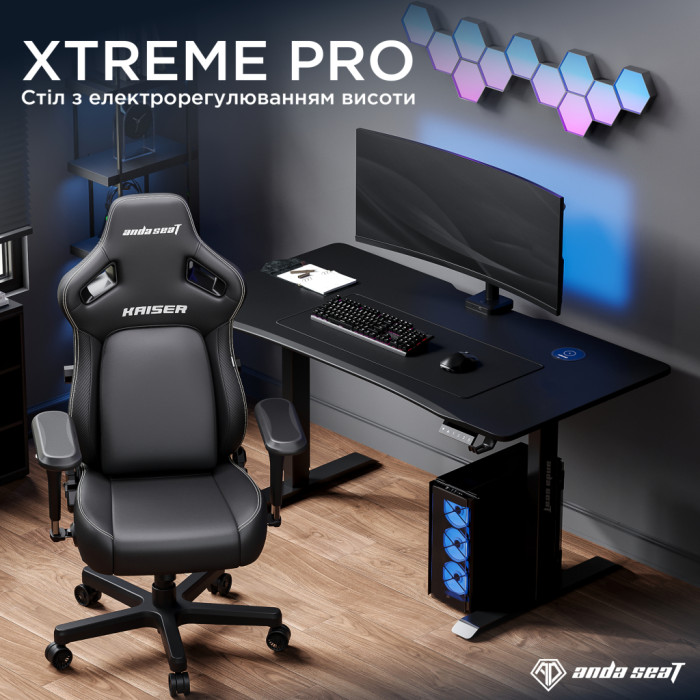 Комп'ютерний стіл Anda Seat Xtreme Pro Black (AD-D-DD1-1400-08-B)