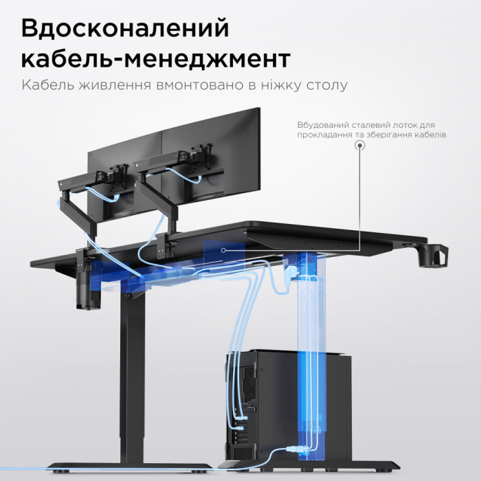 Комп'ютерний стіл Anda Seat Xtreme Pro Black (AD-D-DD1-1400-08-B)