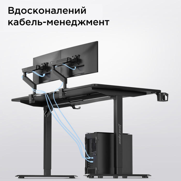 Комп'ютерний стіл Anda Seat Xtreme E Black (AD-D-DD1-1600-06-B)