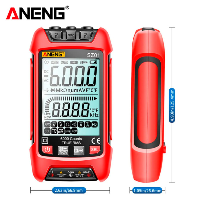 Цифровий мультиметр ANENG AN-SZ01, V, A, R, F (AN-SZ01)