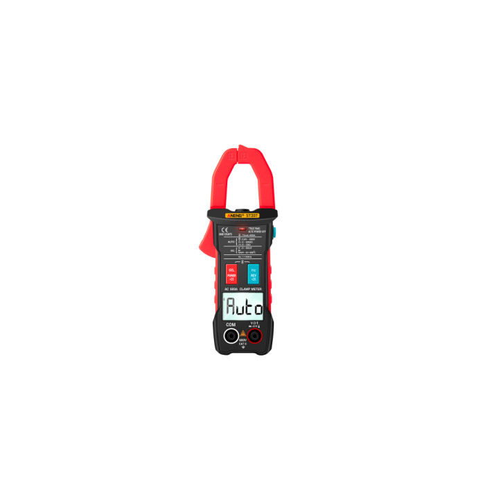 Токові кліщі ANENG ST207. V (AC/DC), A (AC), Ω, C, Hz, °C (NCV, True RMS). Bluetooth, Data Hold, дзвінок, ліхтарик, (ST207)