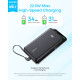 Батарея універсальна Anker 20000mAh 22.5W Built-In USB-C Cable Black (A110EH11)
