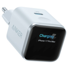 Зарядний пристрій Anker USB-C 45W Smart Display blue (A121DG31)