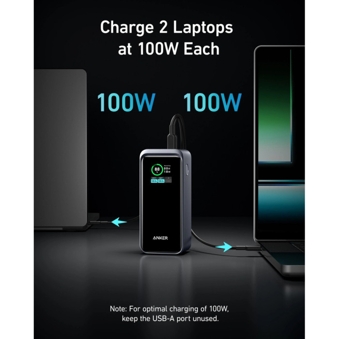 Батарея універсальна Anker Prime 20000mAh, 200W, PD, black (A1336011)